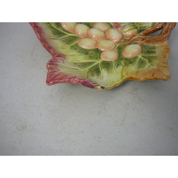 Vtg Fitz & Floyd Classic Collection Grape Leaf Dish - Picture 2 of 7